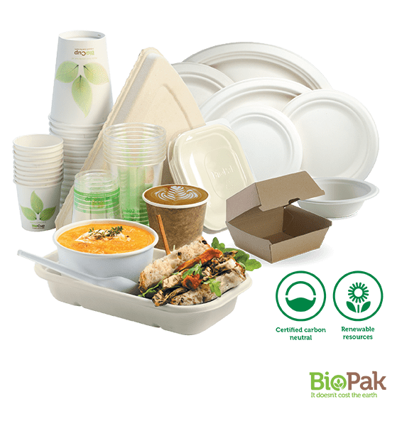 BioPak range of eco friendly disposable food packaging