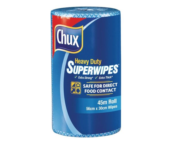 Chux Superwipes Heavy Duty Blue 45m Roll 9305B