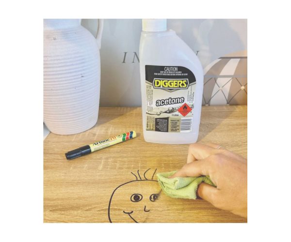 DIGGERS 1L Acetone Cleaning Solvent