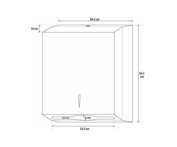 Dolphy Stainless Steel Slimline Paper Towel Dispenser Black 3 Pack Hold DPDR0028-BL