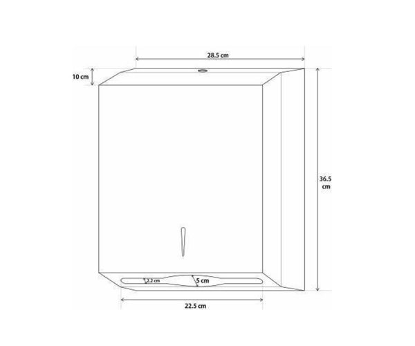 Dolphy Stainless Steel Slimline Paper Towel Dispenser Silver 3 Pack Hold DPDR0028