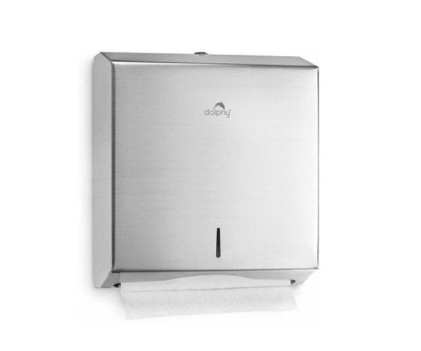 Dolphy Stainless Steel Slimline Paper Towel Dispenser Silver 3 Pack Hold DPDR0028