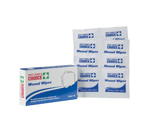 First Aiders Choice Antiseptic Wound Wipes 10 Pack (22024)