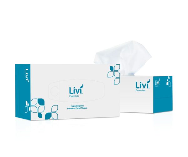 Livi Essentials Hypoallergenic Facial Tissues 2 Ply 200 Sheets X Qty 30 1302