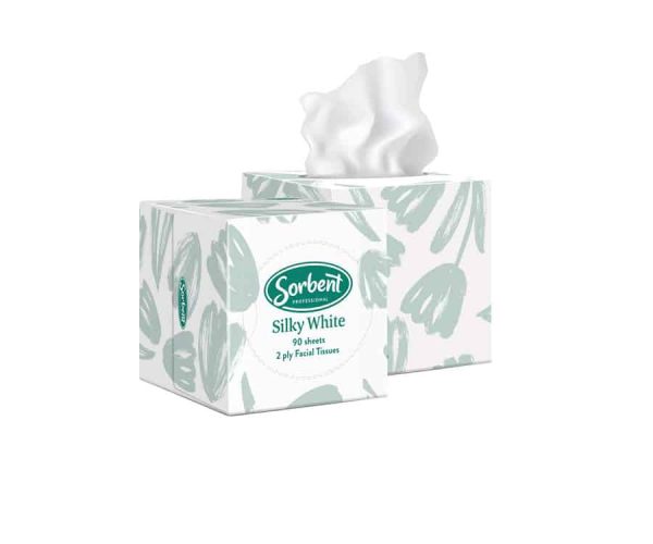 Sorbent Facial Tissue Cube 2 ply 90 sheets 25304