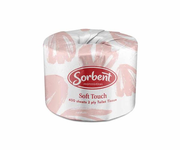 Sorbent Professional 25003 Soft Touch Toilet Tissue Roll 2ply 400 Sheets