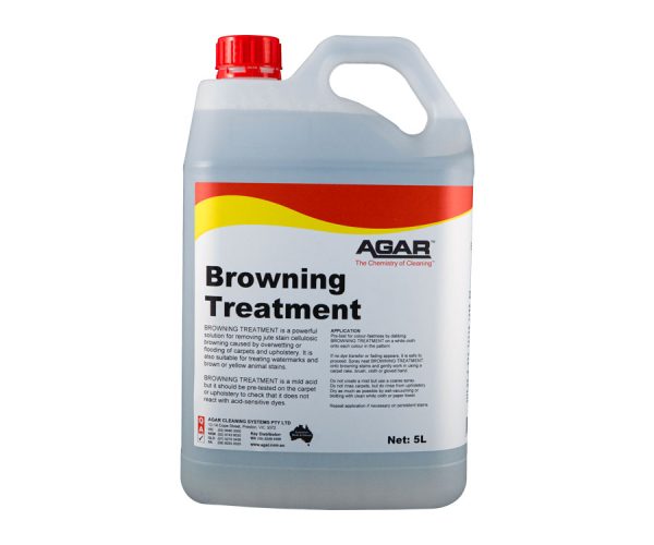 AGAR Browning Treatment 5lt (BRO5) Removing Liquid Water Jute Stain from Carpets