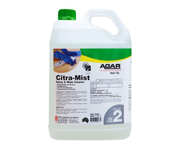 Agar Citra-Mist Spray and Wipe Cleaner 5L (CIM5)