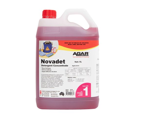 Agar Novadet Floor Cleaner 5L - Concentrated Detergent For Rapid Dirt Removal (NO5)