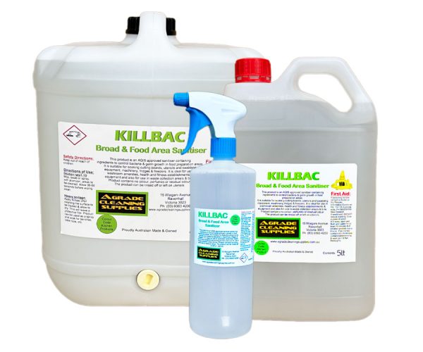 Agrade KILLBAC Broad & Food Area Sanitizer 1Lt, 5Lt, 20Lt