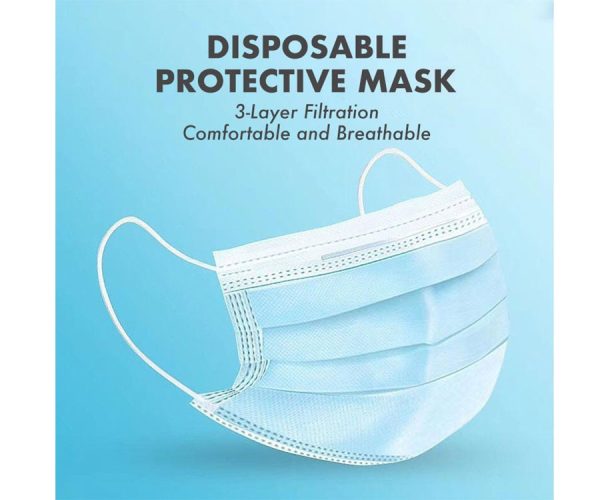 ATS Disposable Face Mask 3-Ply Pack 50 (D3MMELG)