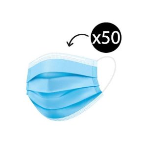 ATS Disposable Face Mask 3-Ply Pack 50 (D3MMELG)