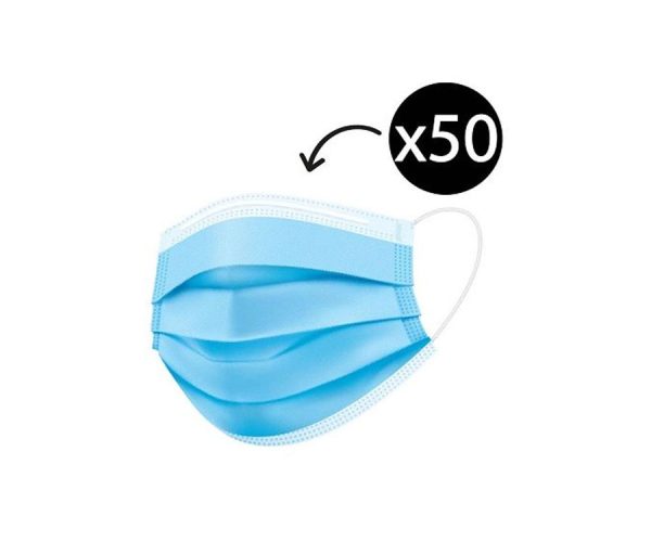 ATS Disposable Face Mask 3-Ply Pack 50 (D3MMELG)