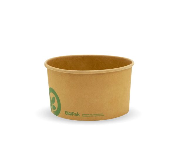 BioPak 1000ml Large Kraft BioBowl x 400pc (BB-BL-LARGE)