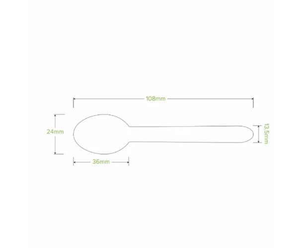 BioPak 10cm Wood Teaspoon QTY 2,000 (HY-10TS