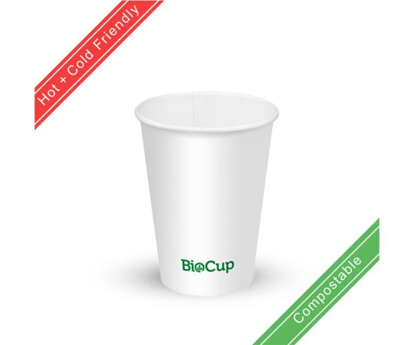 BioPak 200ml / 6oz (73mm) Cold Paper Water BioCup x 1000pc (BCC-6-73-W)