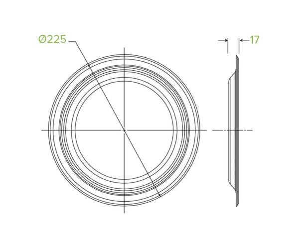 BioPak 23cm / 9" Round BioCane Plate Biodegradable Qty 500 B-PL-09