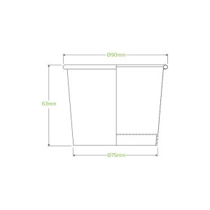 BioPak 250ml / 8oz White BioBowl Compostable Biodegradable Bowl x 1000pc (BSC-8)