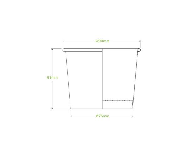 BioPak 250ml / 8oz White BioBowl Compostable Biodegradable Bowl x 1000pc (BSC-8)