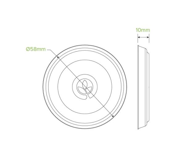 BioPak 30ml Natural Plant Fibre Sauce BioCup Lid (B-SCL-30-N)