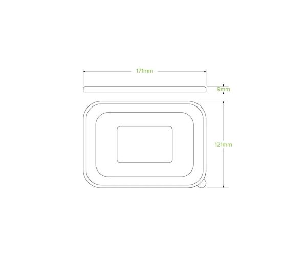 BioPak 500ml - 1000ml PP BioBoard Takeaway Container Lid x 300pc (BB-LBL-PP)