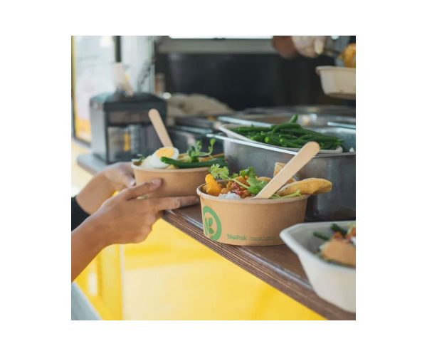 BioPak 500ml Small Kraft BioBowl x 400pc Compostable Biodegradable Paper Bowls (BB-BL-SMALL)