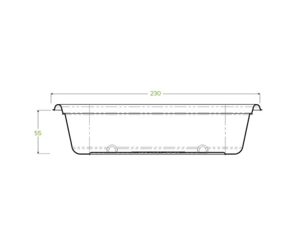 BioPak BioCane 1000ml Natural Plant Fibre Takeaway Base Biodegradable Container x 500pc (B-LB-1000-N)