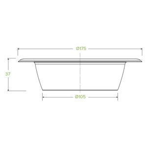 BioPak BioCane 470ml / 16oz White Plant Fibre BioBowl x 1000pc (B-BL-16)