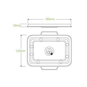 BioPak Biodegradable BioCane TakeAway Lid for 500ml Container x 500pc (B-LBL-W-SMALL)