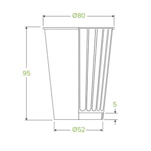 BioPak - White Double Wall BioCup 255ml / 8oz (80mm) x 1000pc (BC-8DWW)