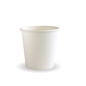 BioPak - White Single Wall Hot Cup BioCup 120ml / 4oz (63mm) x 2000pc (BC-4W)