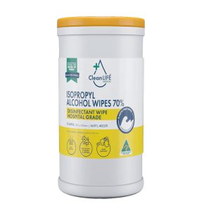 CleanLife Isopropyl Alcohol Wipes 70% Canister x 75 Wipes (CLM00014)