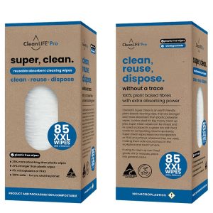 CleanLIFE Super Clean Dry Roll Biodegradable Wipes, Large XXL Compostable Wipes CLS00119