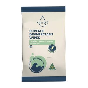 CleanLIFE Surface Disinfectant Wipes 80 Pack (CL500065)