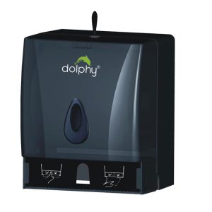 Dolphy Roll Towel Dispenser Transparent Black DPDR0051