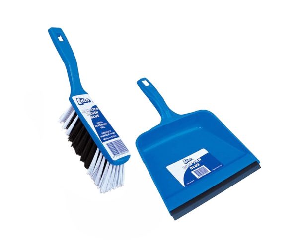 Edco Dust Pan & Brush Set - Blue (19124)