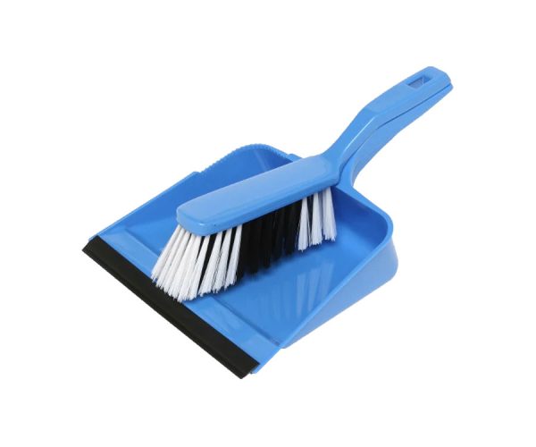 Edco Dust Pan & Brush Set - Blue (19124)