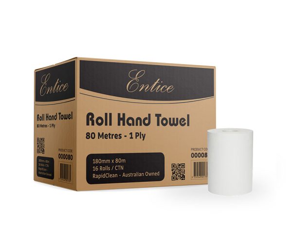 Entice Roll Hand Towel 80m Entice Roll Hand Towel 80m x 16 Rolls (000080)