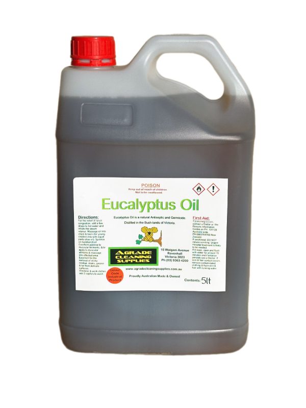 Agrade Eucalyptus Pure Oil, Natural Antiseptic and Germicide 5L (EO5L)