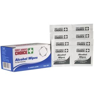 First Aiders Choice Alcohol Wipes 100 Pack (871929)