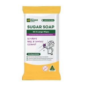Great Aussie Wipes - SUGAR SOAP 50 XL Wipes for Painted Walls & General Hard Surfaces GAW00035