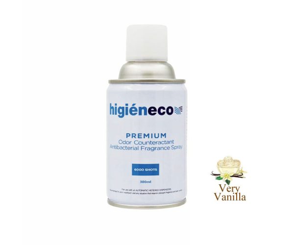 Higieneco Vanilla Aerosol Air Freshener Automatic Fragrance Refill Can 300 mL (07738)