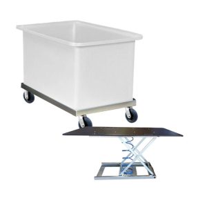 Laundry Linen Bin Crate Trolly Spring Deck