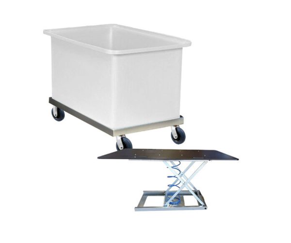 Laundry Linen Bin Crate Trolly Spring Deck