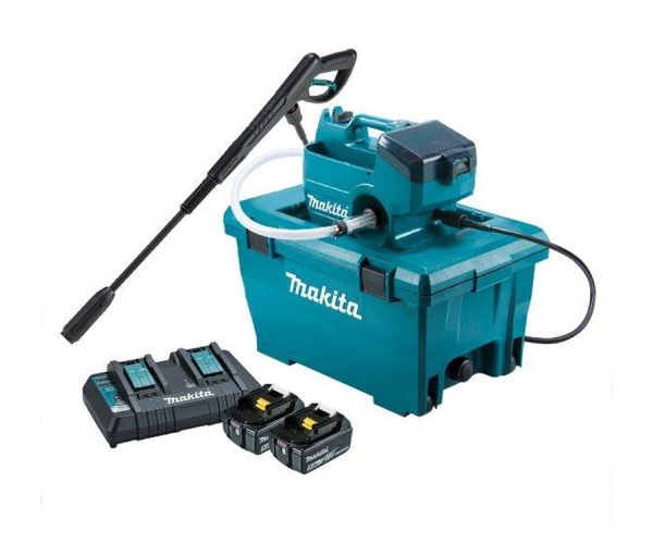 Makita 18Vx2 Brushless Pressure Washer Kit with Charger & 2 x Batteries (DHW080PT2)