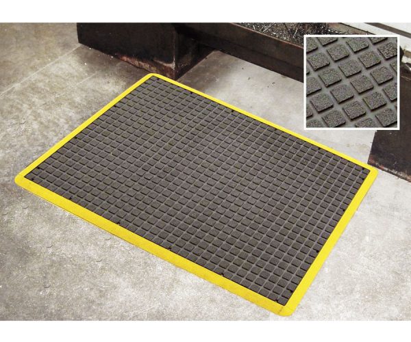 MATTEK Air Grid Mat - Black & Yellow Border 600 x 900mm (AG23YEL)