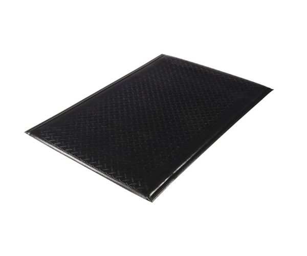 MATTEK Soft Foot Diamond Deluxe Mat - Black 600 x 900mm (SSDM23BLK)