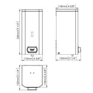 Modern Black Soap Dispenser Manual 1.5L Capacity DJ0031B