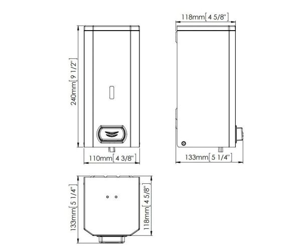 Modern Black Soap Dispenser Manual 1.5L Capacity DJ0031B