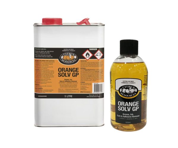 OATES / Research - ORANGE SOLV Water Soluble Solvent Cleaner & Carpet Spotter 5Lt, 500ml (166295,166294)